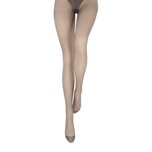 Collants satinés gris fumé