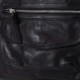 Sac bowling noir en cuir grainé souple