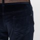 Pantalon en velours bleu nuit