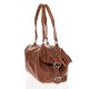 Sac bowling en cuir souple et grainé camel