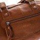 Sac bowling en cuir souple et grainé camel