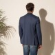 Veste en maille coupe blazer bleu cobalt