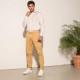 Pantalon chino beige en coton responsable