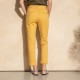 Pantalon carotte couleur curry en coton responsable