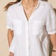 Chemise coupe droite blanche 100% lin