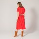 Robe ample rouge carmin