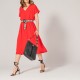 Robe ample rouge carmin