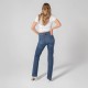 Jean Bootcut bleu foncé denim stretch