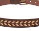 Ceinture fine acajou ornée de chevrons