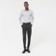 Pantalon coupe droite avec ceinture en maille anthracite