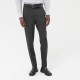 Pantalon coupe droite avec ceinture en maille anthracite