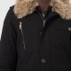 Parka longue noire façon canadienne en coton responsable