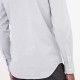 Chemise coupe droite regular coloris gris imprimé cravate en coton responsable