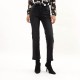 Jean noir forme flare cropped 7/8ème effet rock en coton responsable