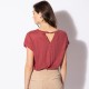 T-shirt framboise 100% lin