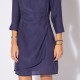 Robe portefeuille bleue en lyocell