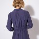 Robe portefeuille bleue en lyocell