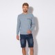 Short cargo en denim bleu 100% coton responsable