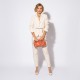 Sac forme pochette souple coloris terracotta